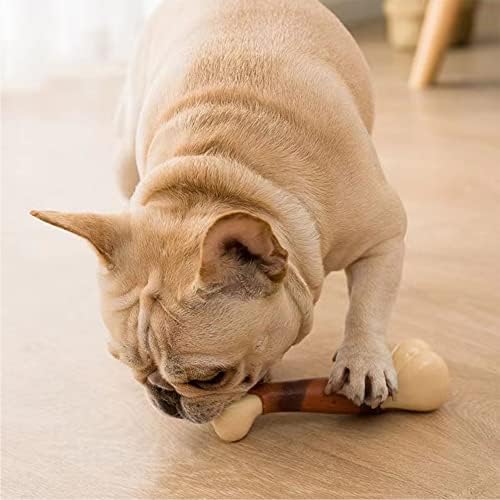 Metutmto צעצועים לעיסת כלבים קשוחים לגזעים קטנים בינוניים [2 חבילה], עצמות כלבים המיוצרות עם
